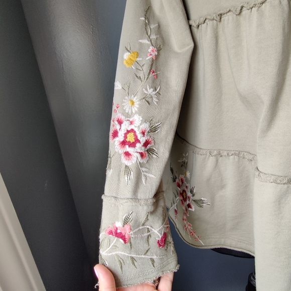 *NWOT* Johnny Was Acacia Cotton Tiered Hoodie - Picture 6 of 8